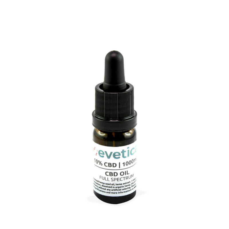 Huiles de CBD full spectrum evetica 10ml, 10% / 1000mg