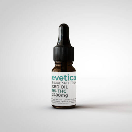 Huile de CBD 24% broad spectrum SANS THC evetica